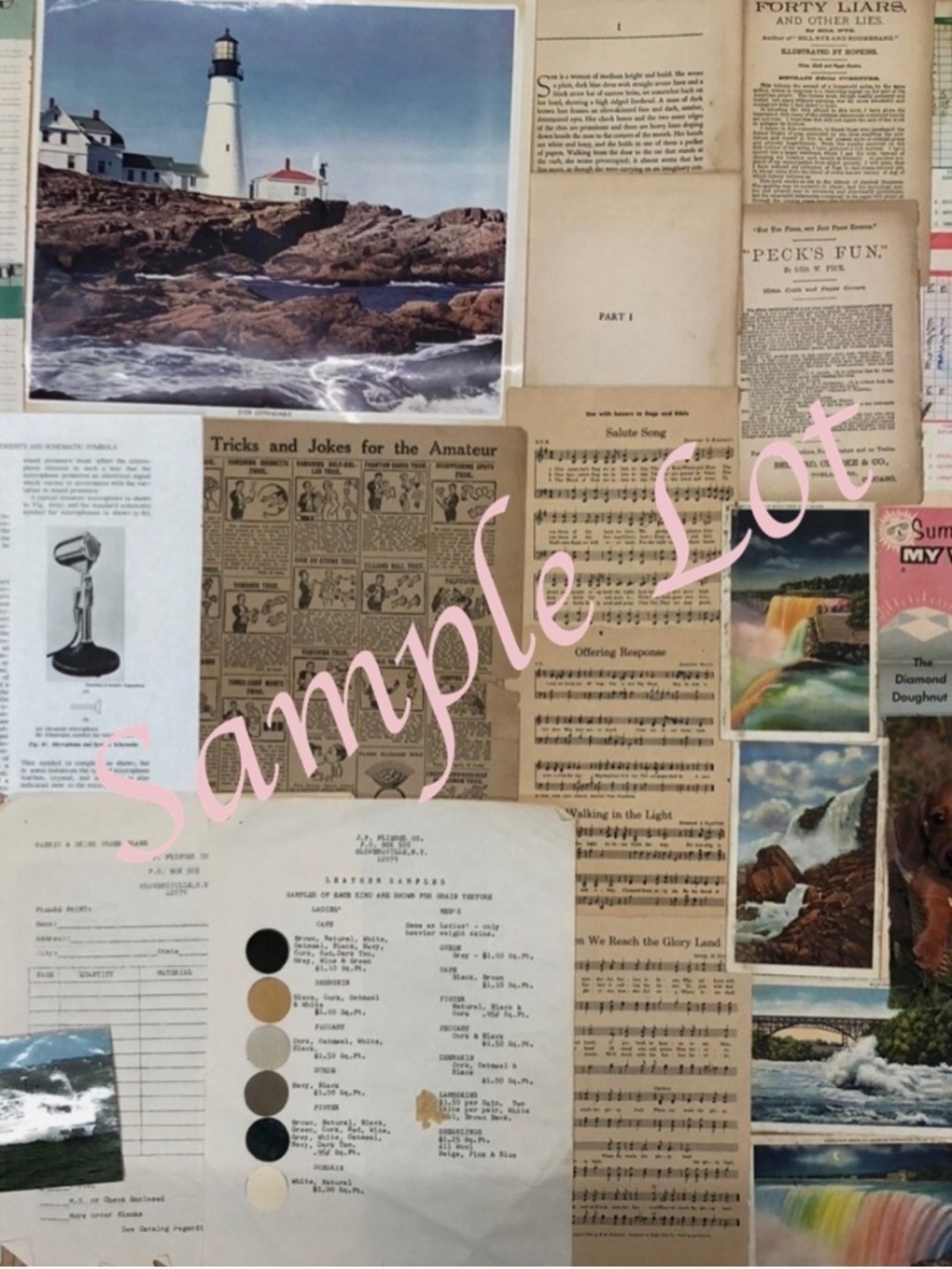 50 pc VTG Random Book Pages Paper Ephemera Lot #1~Junk Journal Scrapbook Crafts